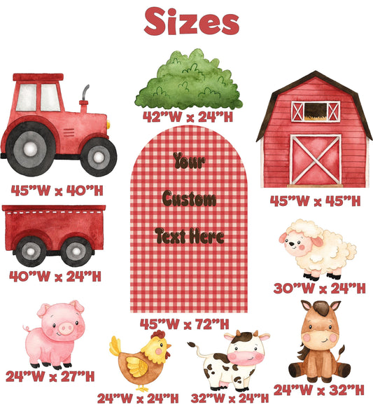 Farm Animals Cutouts Set, Ranch Animals Party, Barnyard Birthday Prop, Farm Animal Standee, Baby Shower,Farm Themed Party Decor,Centerpieces