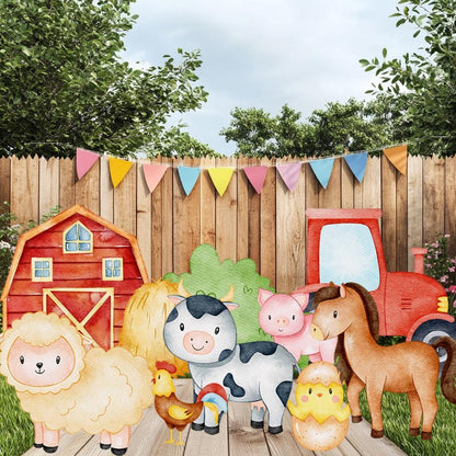 Farm Animals Cutouts Set, Ranch Animals Party, Barnyard Birthday Prop, Farm Animal Standee, Baby Shower,Farm Themed Party Decor,Centerpieces