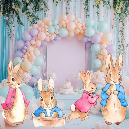 Peter Rabbit Cutout Decoration, Rabbit Baby Shower Decor, Backdrop Decor, Yard Sign Art, Garden Decor,Easter Bunny Art,Rabbit Garden Stakes
