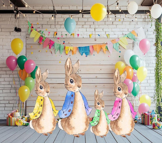 Peter Rabbit Cutout Decoration, Rabbit Baby Shower Decor, Backdrop Decor, Yard Sign Art, Garden Decor,Easter Bunny Art,Rabbit Garden Stakes