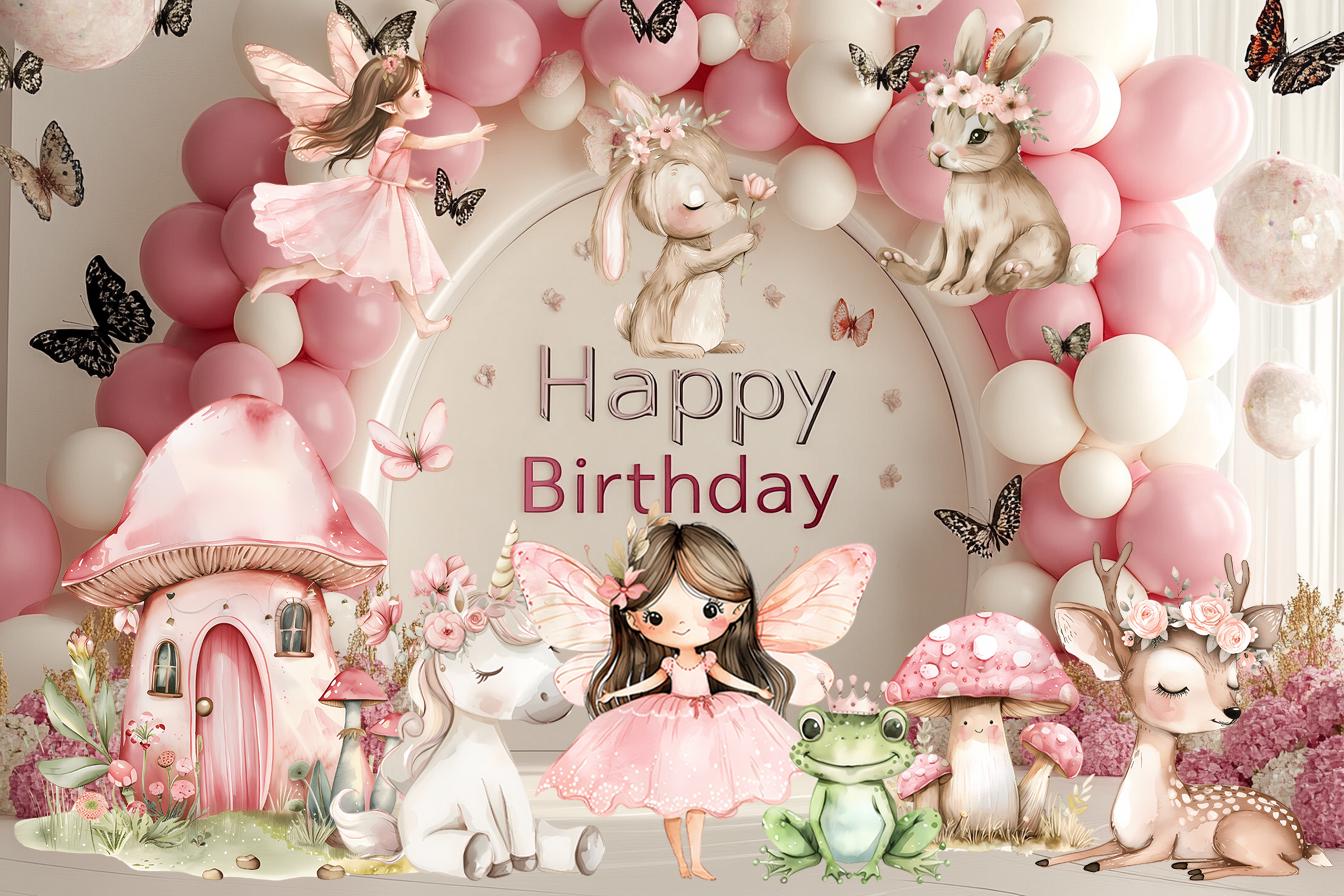 Fairy First Birthday Decor, Cutout, Fairy Garden Baby Shower, Enchanted Fairy Girl Birthday Decor, Fairy Theme Birthday Party,Fairy Backdrop