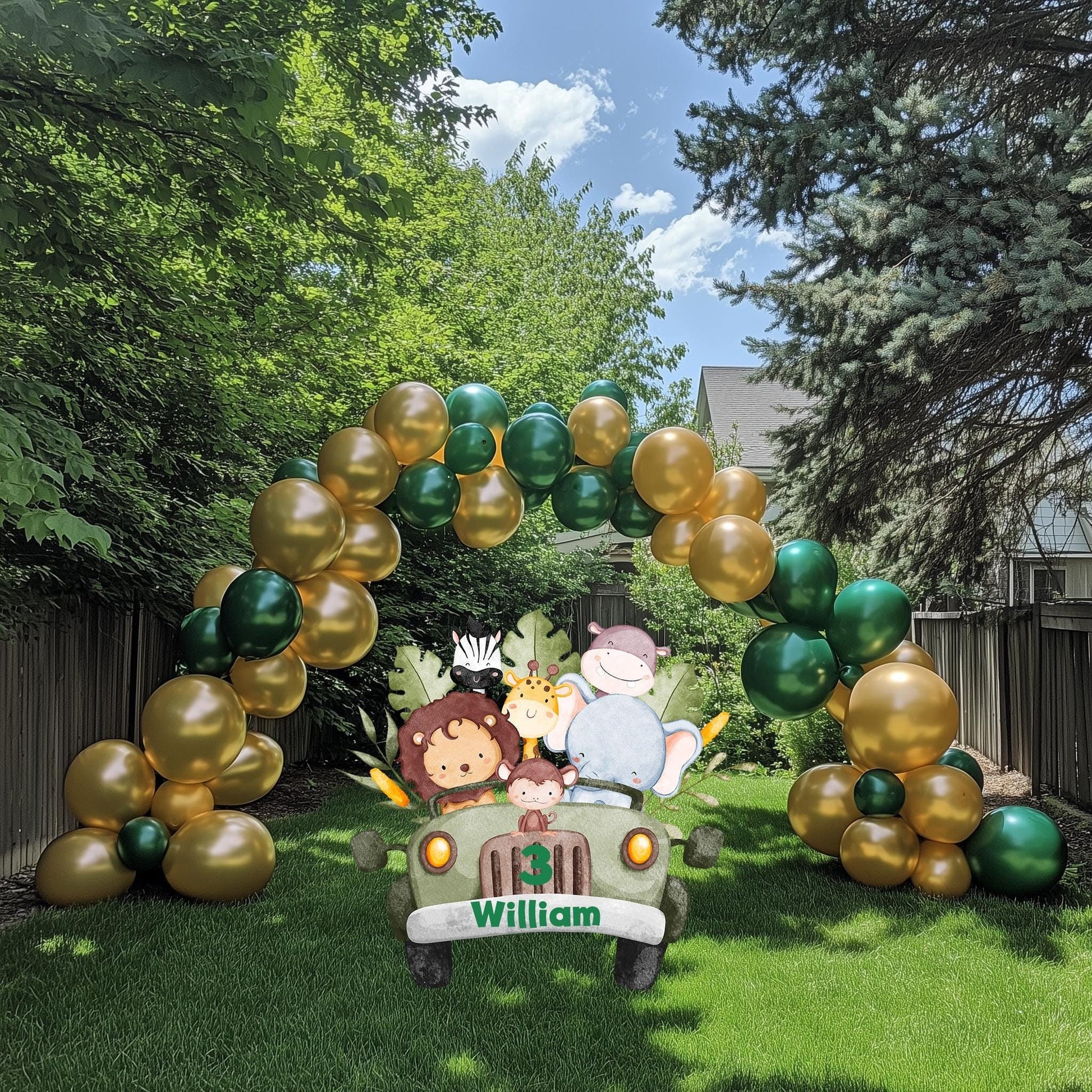 Safari Truck Custom Party Prop, Wild one, Safari Animal cutout, Birthday Party,Lawn Sign,Yard Sign,Backdrop Centerpieces,Baby Shower,Standee