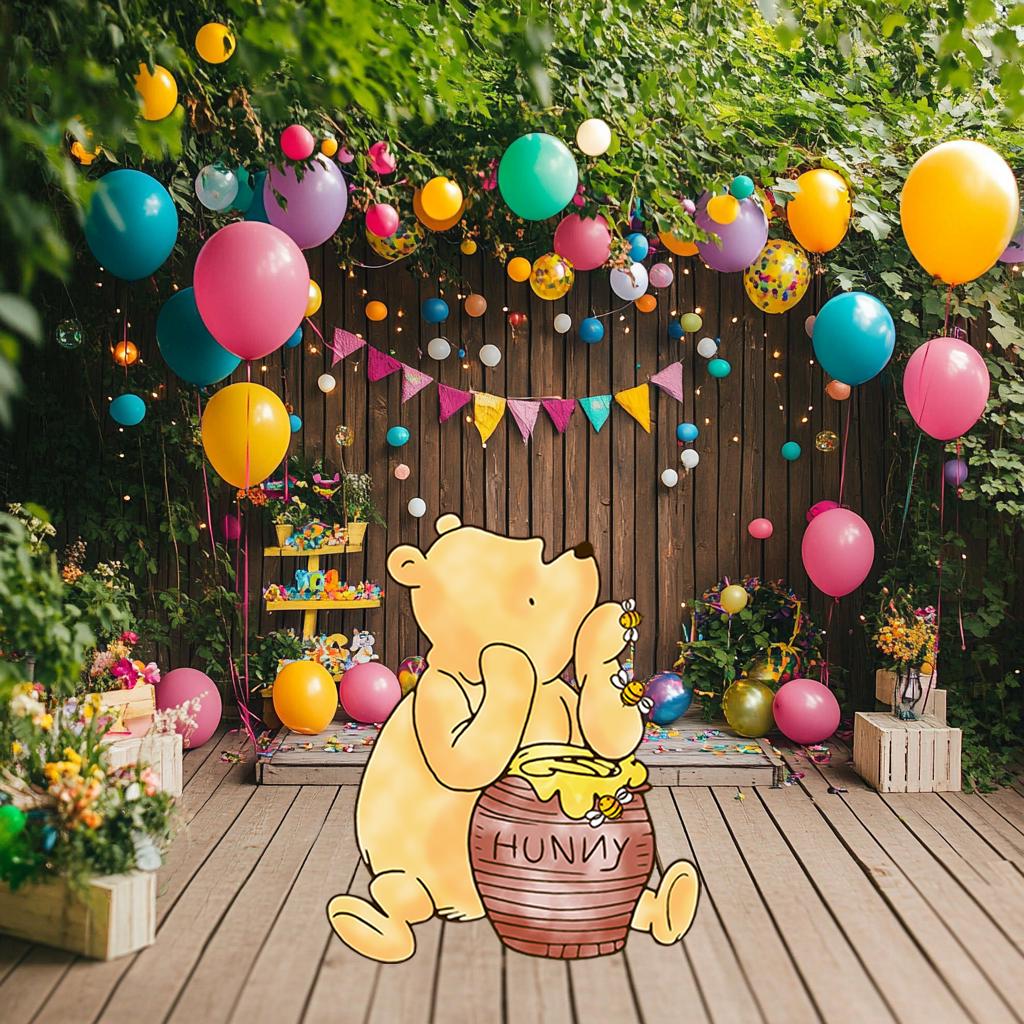 Classic Winnie the Pooh Cutout Decoration, Baby Shower Decor, Backdrop Decor, Lawn Sign, Honey Bear Baby Birthday, Classic Bear
