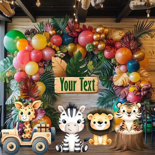 Personalized Safari Animals Party, Jungle Theme Party, Wild Animals,Safari Baby Shower,Wild One, Birthday Party Stand Up Prop,Two Wild Decor