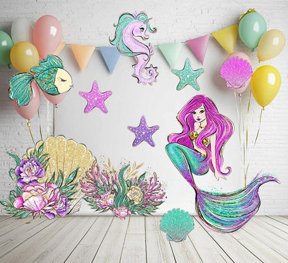 Mermaid Party Decoration, Mermaid Standee Party Prop, Foam Board Cutout, Birthday Prop, Yard Sign, Under The Sea Party, Baby Shower Decor