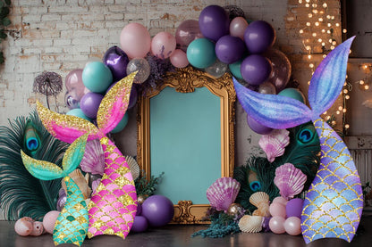 Mermaid Tails Standee Party Prop, Mermaid Party Decoration, Mermaid Cutout, Birthday Prop, Yard Sign, Under The Sea Party, Baby Shower Decor