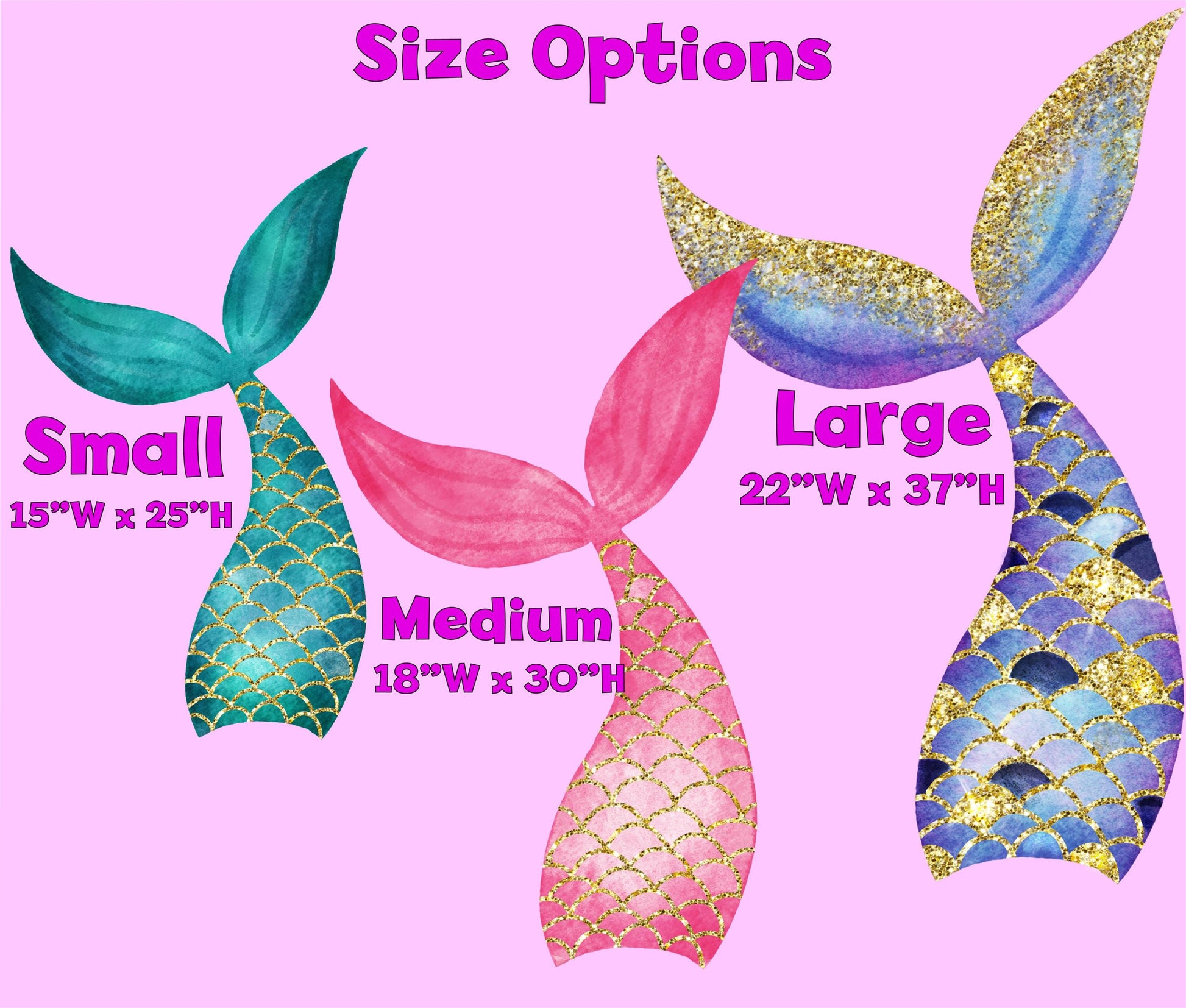 Mermaid Tails Standee Party Prop, Mermaid Party Decoration, Mermaid Cutout, Birthday Prop, Yard Sign, Under The Sea Party, Baby Shower Decor
