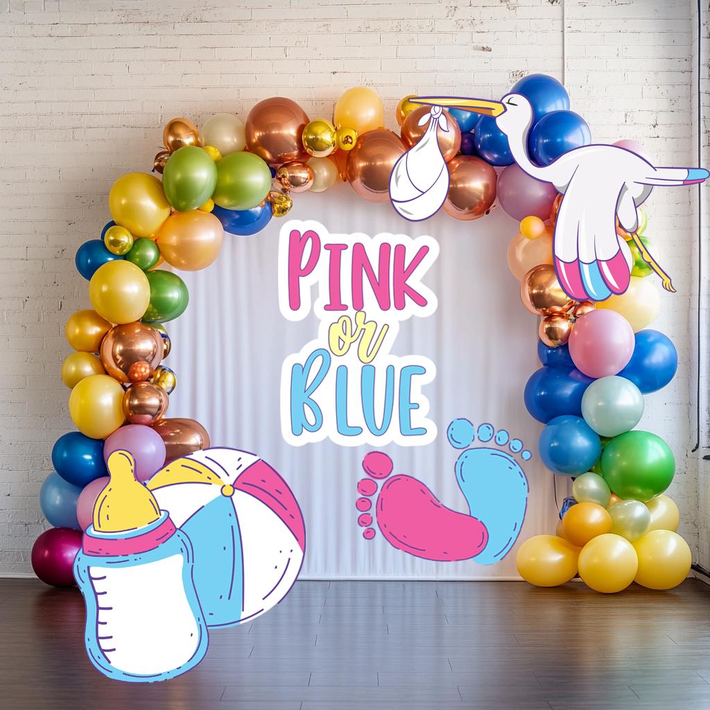 Pink Or Blue, Gender Reveal Party Decoration,Gender Reveal Yard Sign Decoration,Boy or Girl,Gender Announcement,Standee Cutouts Centerpieces