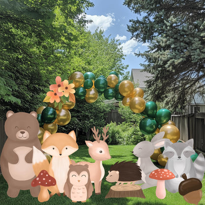 Woodland Animals Cutout, Forest Animals Birthday Decoration, Watercolor Centerpieces, Woodland Baby Shower Decoration, Party Stand Up Prop