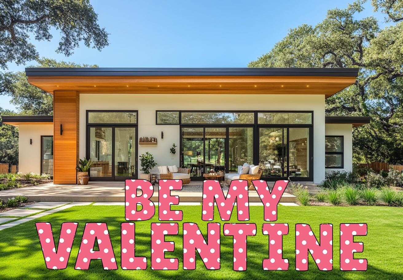 Be My Valentine Yard Sign, Valentines Decoration, Standees, Valentine's Outdoor Decor, Yard Signs with Stakes, Yard Art, Pink Yard Letters