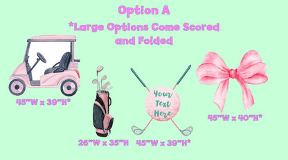 Pink Golf Cutout, Bow Birthday Decor, Golf Party, Custom Props, Golf Set, Golf Themed Parties, Lawn Sign, Golf Cart, Girls Golf Baby Shower