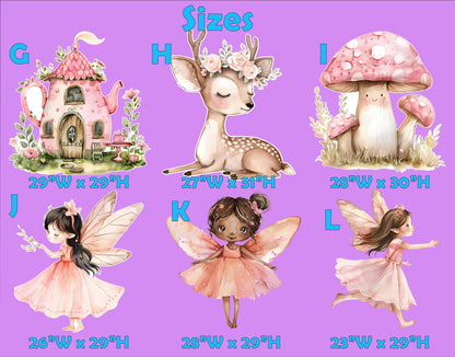 Fairy First Birthday Decor, Cutout, Fairy Garden Baby Shower, Enchanted Fairy Girl Birthday Decor, Fairy Theme Birthday Party,Fairy Backdrop