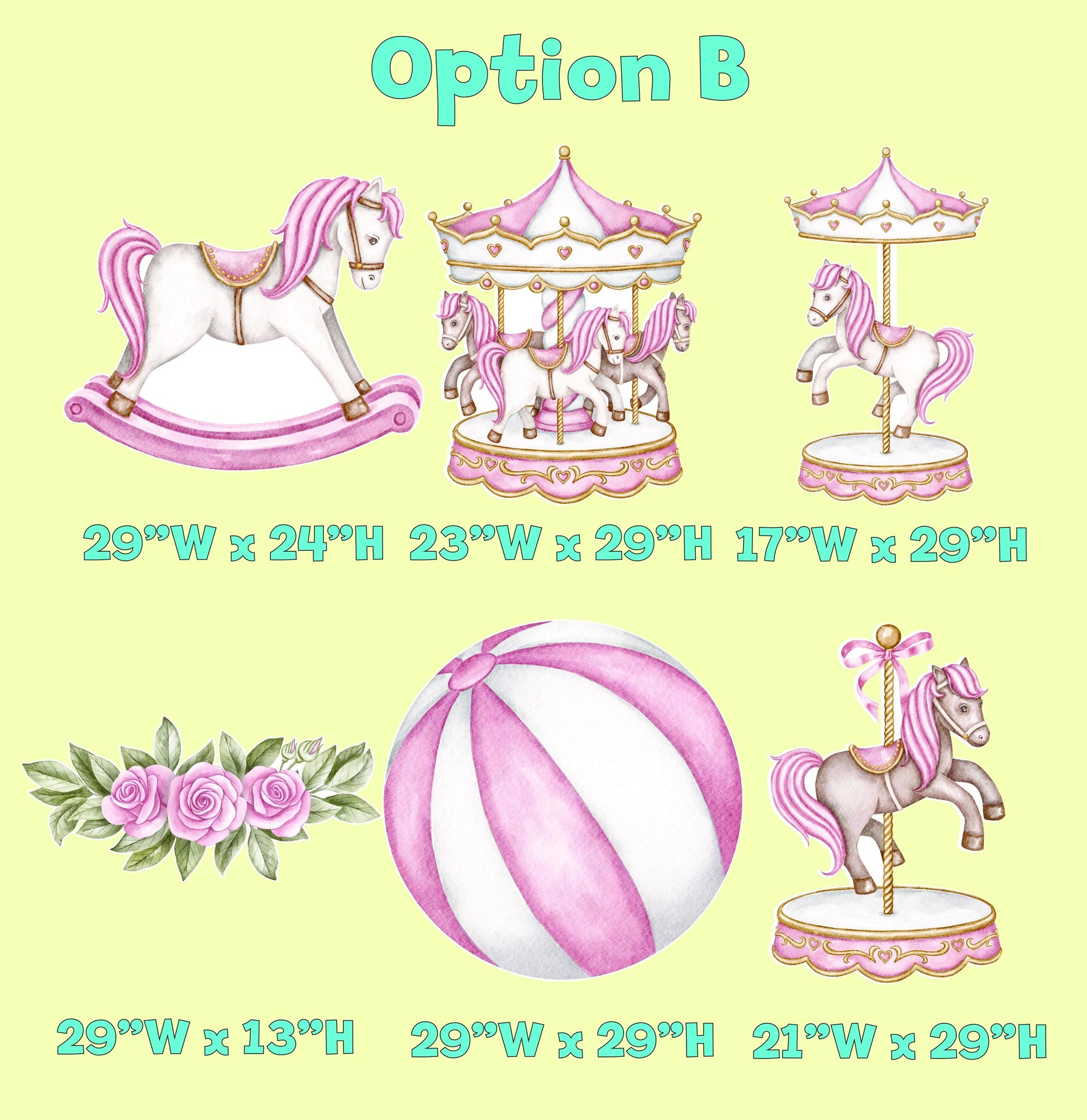 Carousel Cutout Prop, Carousel Party Decoration, Centerpieces Standee, Horse Merry-go-round Baby Shower, Carnival Horse Stand Up Prop