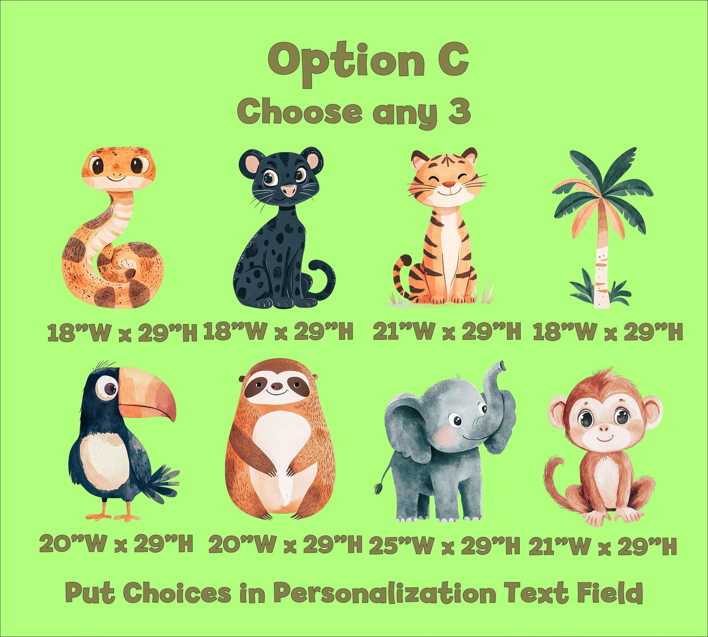 Jungle Animals Cutout, Birthday Decor, Animals Cutout Set, Tropical Arch Backdrop,Stand Up Props,Custom Backdrop,Safari Baby Shower,Wild One