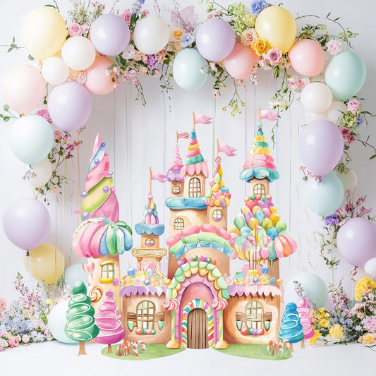 Candyland Cutout Decor, Ice Cream Decoration Theme Birthday Party Stand Up Prop, Castle Decor Baby Shower, Lollipop Prop, Candy Shop