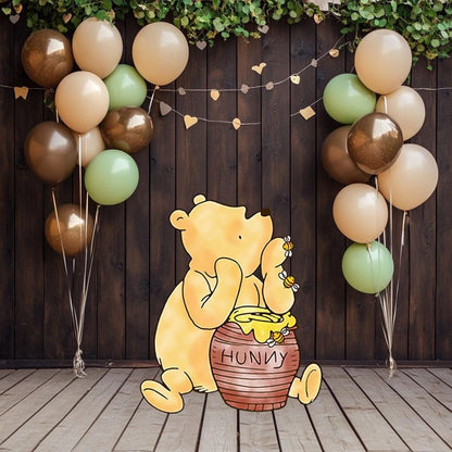 Classic Winnie the Pooh Cutout Decoration, Baby Shower Decor, Backdrop Decor, Lawn Sign, Honey Bear Baby Birthday, Classic Bear