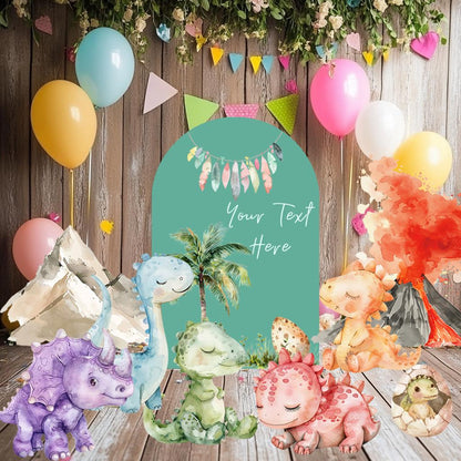 Dinosaur Party Decorations, Baby Dinosaur Birthday Cutouts, Custom Dinosaur Yard Signs, Party Props,Dinosaur Baby Shower Party Arch Backdrop
