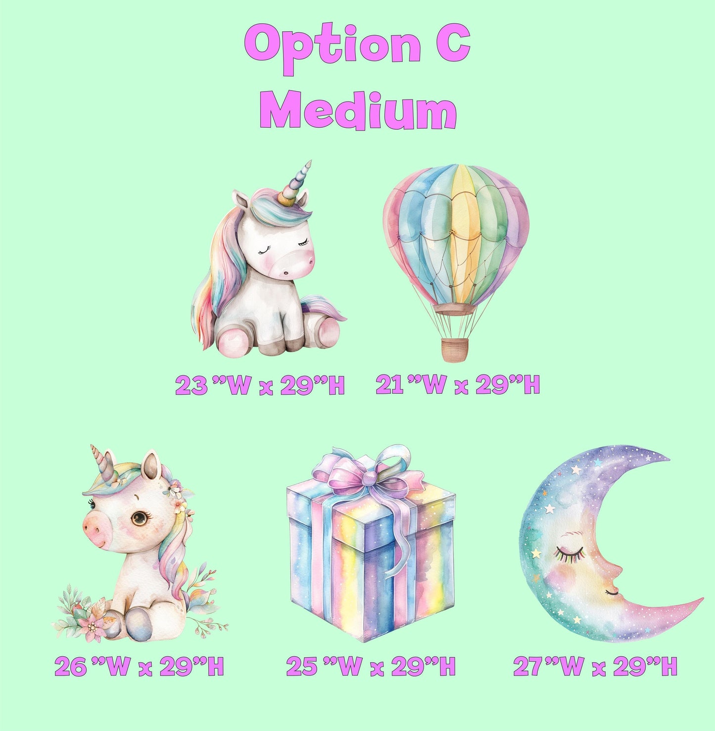 Unicorn Large Cutout, Birthday Party Decorations, Rainbow Unicorn Theme Party, Cutouts Standee Centerpieces,Unicorn Castle Baby Shower Props