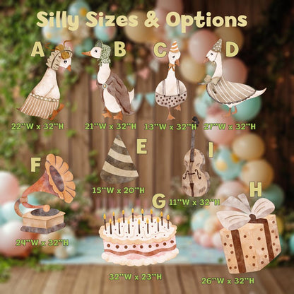 Silly Goose Baby Shower Theme, Silly Goose Cutout, Silly Goose Birthday Decor, Stand Up Prop, Vintage Goose Party Decor, One Silly Goose