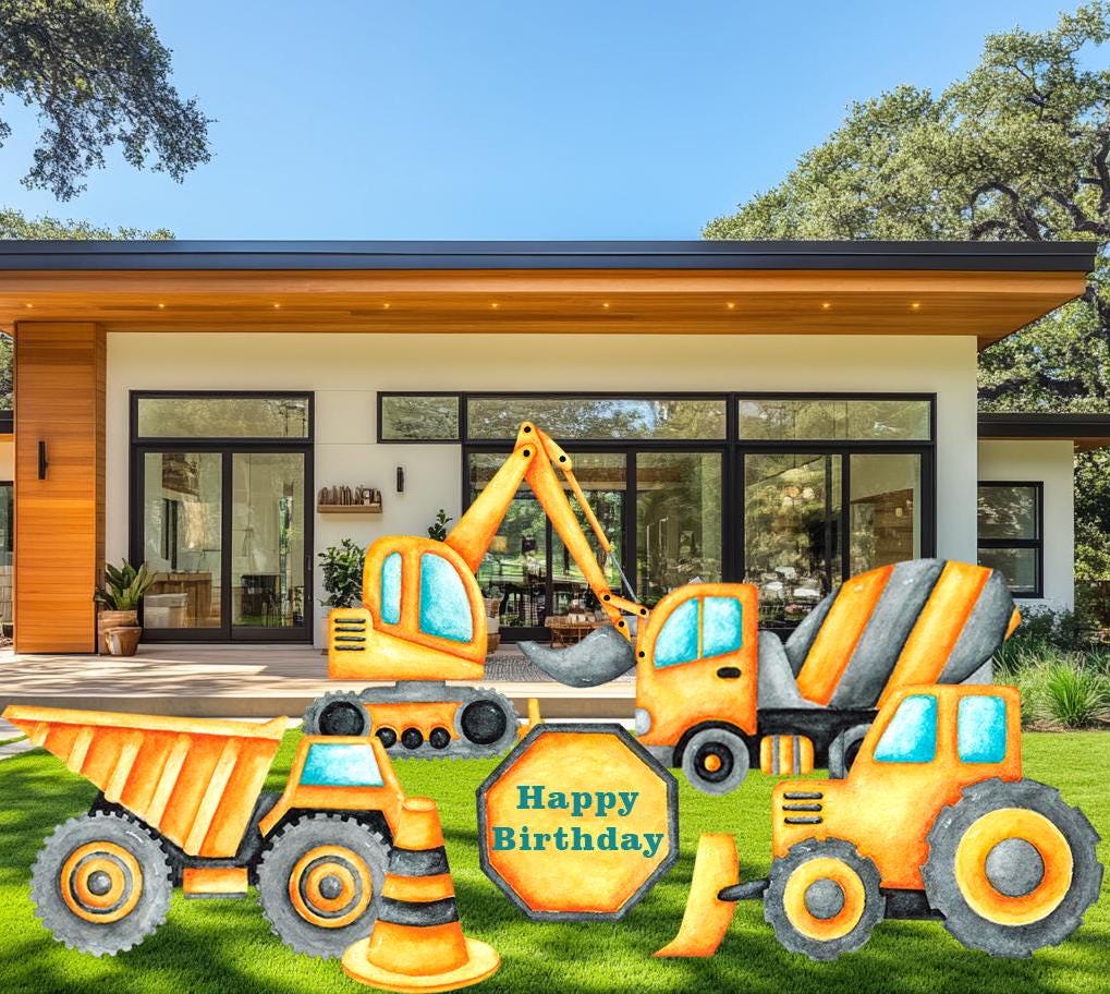 Construction Party Cutouts, Construction Birthday Decoration, Construction Cars Baby Showers, Vehicles Props, Construction Birthday Themed