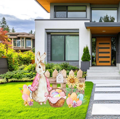 Easter Peter Rabbit Cutout, Easter Yard Art, Yard Sign Art, Garden Easter Bunnies,Garden Stakes, Easter Yard Ornaments, Easter Yard Decor