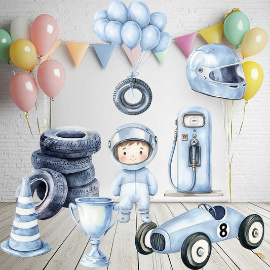 Blue Racer Cutouts, Race Car Cutout, Little Racer, Two 2 Fast Birthday Decoration, Vintage Cars Props, Boys Baby Shower, Formula One Cars