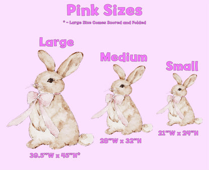Cute Bunny with Bow Cutout Decoration, Baby Shower Decor, Easter Bunnies, Easter Yard Decor, Pink and Blue Bunny Party Props, Peter Rabbit