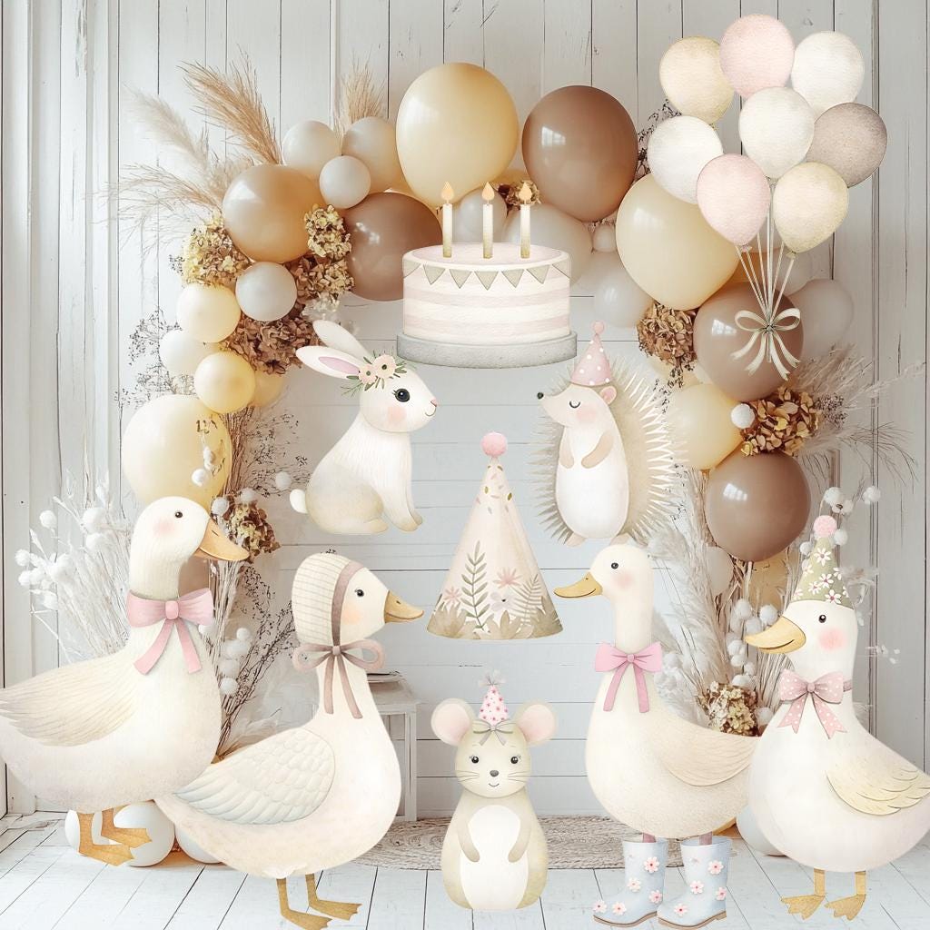 Silly Goose Baby Shower Theme, Silly Goose Cutout, Silly Goose Birthday Decor, Lucky Duck, Vintage Goose Party Decor, One Silly Goose