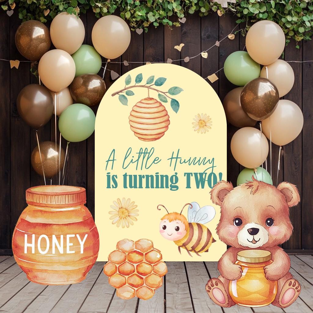 Baby Bear Honey Jar Cutout Decoration, Baby Shower Decor, Backdrop Decor, Honey Bear Baby Birthday, Classic Bear,Gender Neutral Baby Shower