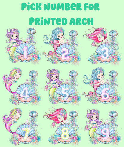 Personalized Mermaid Backdrop, Mermaid Cutouts, Birthday Party Decor, Birthday Props, Under The Sea Party, Arch Backdrop, Mermaid Tails