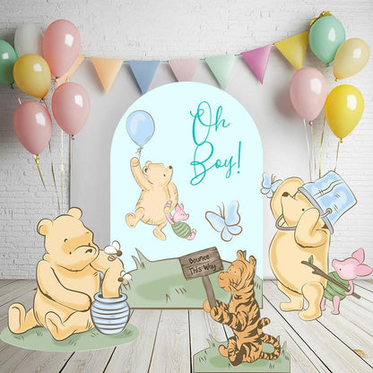 Classic Winnie the Pooh Cutout Decoration, Blue Baby Shower Decor, Backdrop Decor, Baby Boy, Honey Bear, Boy Birthday, Classic Bear Props