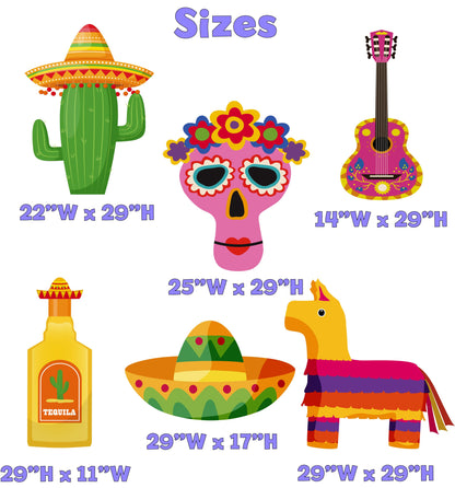 Cinco De Mayo Party Prop, Yard Sign, Cutouts, Cinco De Mayo Decor, Mexico Party, Fiesta Photo Props, Pinata, Cactus, Tequila,Skulls,Backdrop