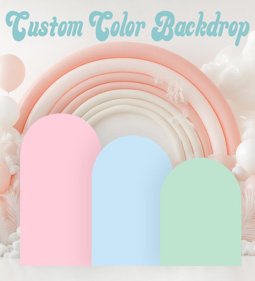 Custom Color Backdrop, Pastel Arch Backdrop, Watercolor Backdrop, Coroplast, Cutouts, Standee, Party Decor, Event Decor, Baby Shower