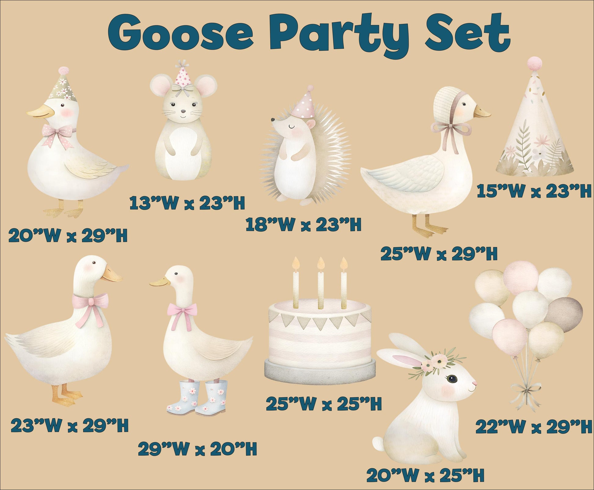 Silly Goose Baby Shower Theme, Silly Goose Cutout, Silly Goose Birthday Decor, Lucky Duck, Vintage Goose Party Decor, One Silly Goose