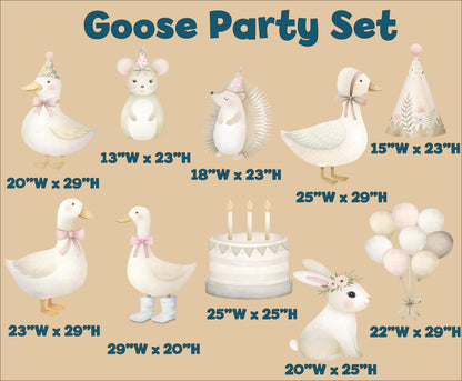 Silly Goose Baby Shower Theme, Silly Goose Cutout, Silly Goose Birthday Decor, Lucky Duck, Vintage Goose Party Decor, One Silly Goose
