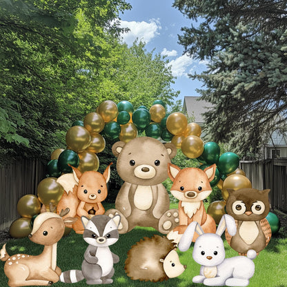 Watercolor Woodland Animals Cutout, Forest Animals Birthday Decoration, Watercolor Centerpieces, Woodland Baby Shower Decoration Backdrop
