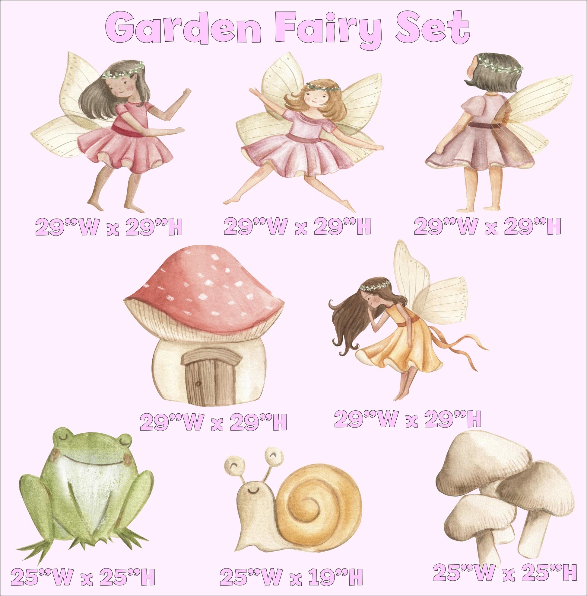 Fairy Garden Watercolor Cutout, Whimsical Fairy Baby Shower, Enchanted Fairy, Fairytale, Princess, Watercolor Centerpieces, Birthday Decor