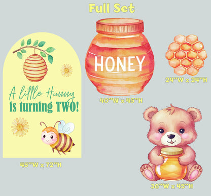 Baby Bear Honey Jar Cutout Decoration, Baby Shower Decor, Backdrop Decor, Honey Bear Baby Birthday, Classic Bear,Gender Neutral Baby Shower