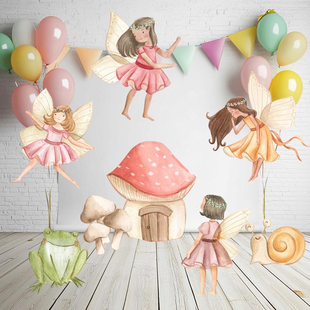 Fairy Garden Watercolor Cutout, Whimsical Fairy Baby Shower, Enchanted Fairy, Fairytale, Princess, Watercolor Centerpieces, Birthday Decor
