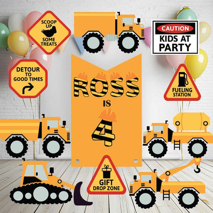 Construction Party Cutouts, Construction Baby Shower, Vehicles Props, Boys Birthday Decor, Construction Party Signs, Cars Centerpieces