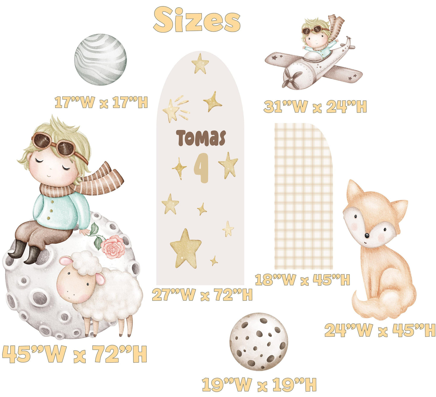 Little Prince Cutouts, Adventure Baby Shower, Storybook Birthday, Whimsical First Birthday Decor, Signs, Aviator Plane, Adventure, Travel