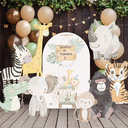 Safari Animals Cutouts, Wild One, Birthday Decor, Zoo Baby Shower, Backdrop, Watercolor Jungle Animals, Party Prop,Centerpieces,Party Animal