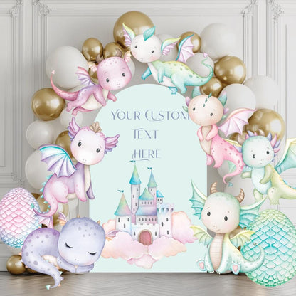 Pastel Baby Dragons Cutouts, Fantasy Birthday Decor, Dragons Props, Whimsical Fantasy Baby Shower, Storybook Signs, Fairytale, Magic Castle