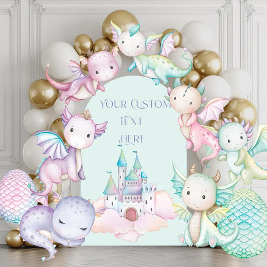 Pastel Baby Dragons Cutouts, Fantasy Birthday Decor, Dragons Props, Whimsical Fantasy Baby Shower, Storybook Signs, Fairytale, Magic Castle