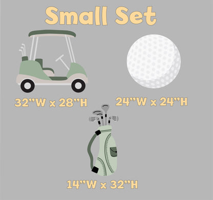 Golf Cutouts, Golf Themed Party Decor, Golf Cart, Girls or Boys Golf Baby Shower, Twins Decor, First Birthday, Hole in One Birthday, Props