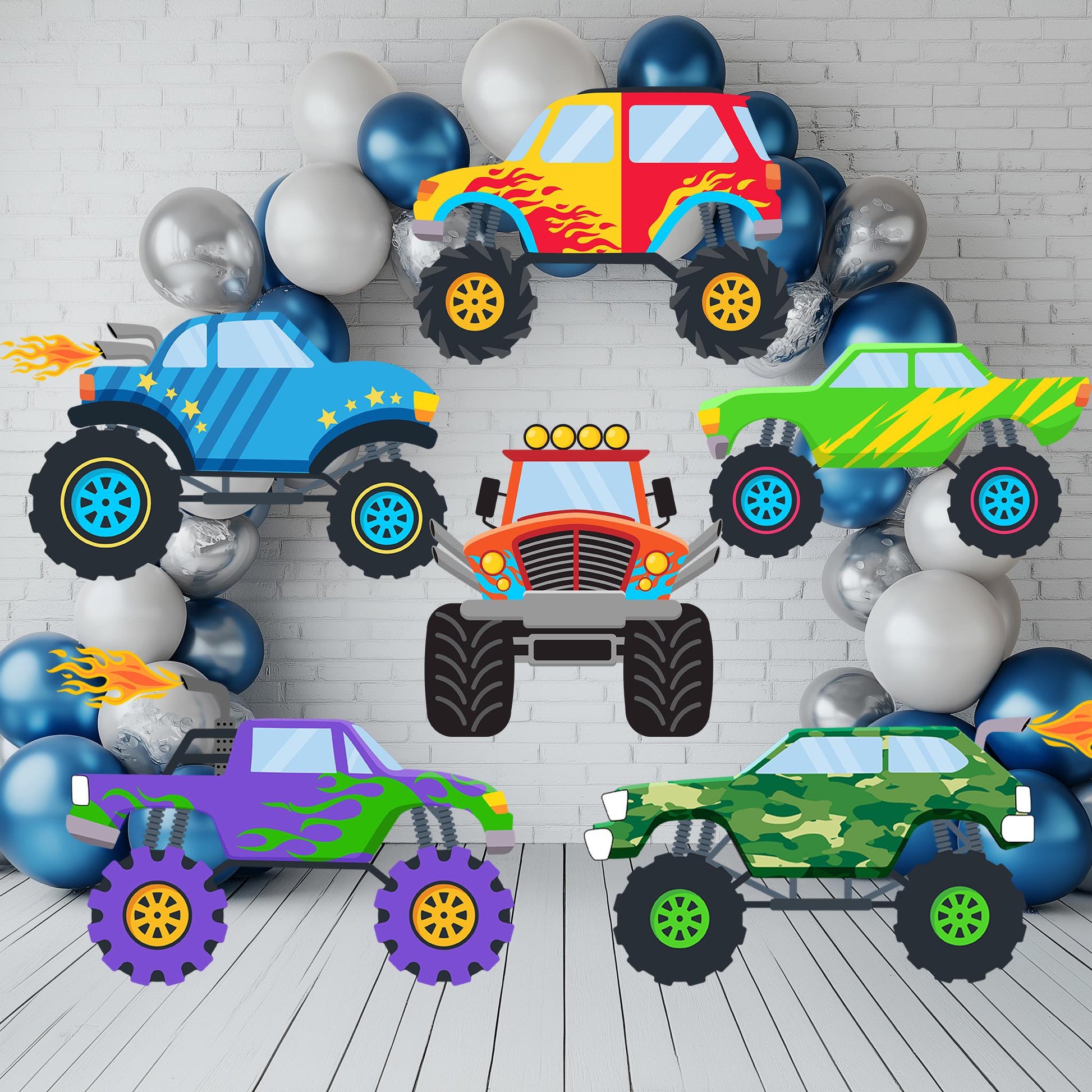 Monster Truck Birthday Cutouts, Monster Truck Decoration, Monster Truck Props, Boys Birthday Party Decor, Monster Jam Party, Cars, Lawn Sign
