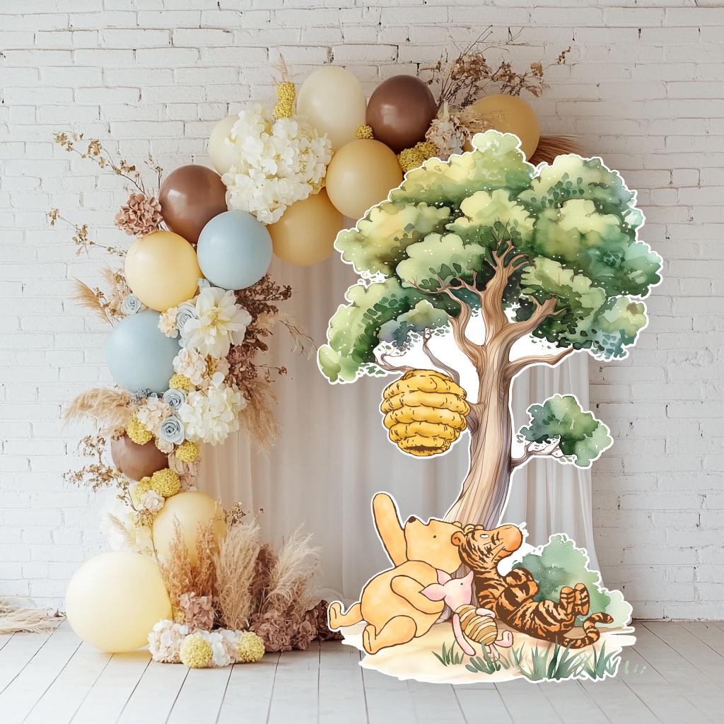Classic Winnie the Pooh Cutout Decoration, Baby Shower Decor, Backdrop, Yard Sign, Honey Bear, Baby Birthday, Classic Bear, Gender Reveal