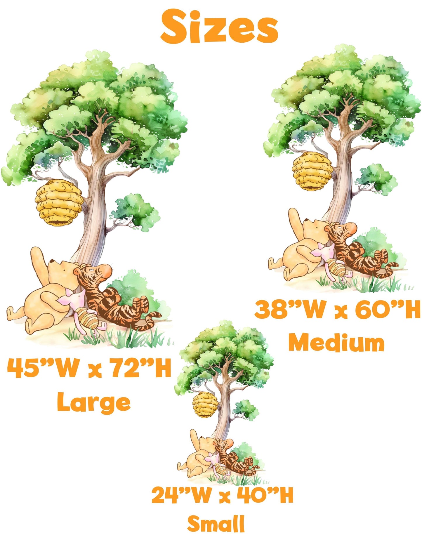 Classic Winnie the Pooh Cutout Decoration, Baby Shower Decor, Backdrop, Yard Sign, Honey Bear, Baby Birthday, Classic Bear, Gender Reveal