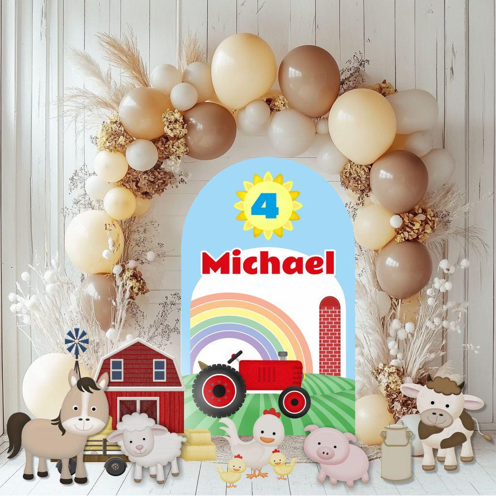 Farm Animals Cutouts Set, Ranch Animals Party, Barnyard Birthday Prop, Farm Animal Standee, Baby Shower,Farm Themed Party Decor,Centerpieces