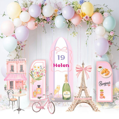 Paris Cutouts, Birthday Party Decor, Paris Baby Shower, Eiffel Tower Party Decoration, Bridal Shower, France Backdrop, Parisian Patisserie